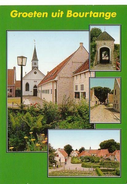 Ansichtkaart	Bourtange	4-luik, Verzamelen, Ansichtkaarten | Nederland, Verzenden, 1960 tot 1980, Gelopen, Groningen