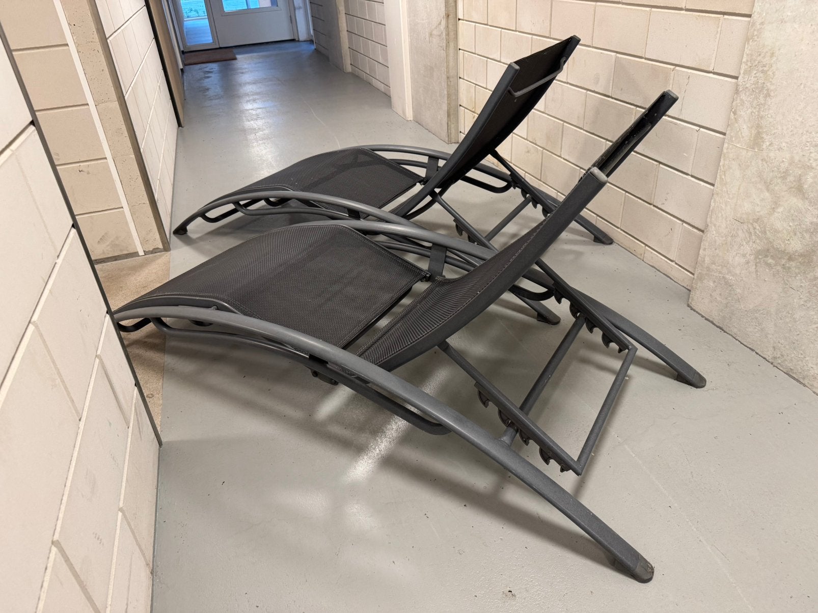 2 ligbedden, Tuin en Terras, Ligbedden, Ophalen, Aluminium, Verstelbaar