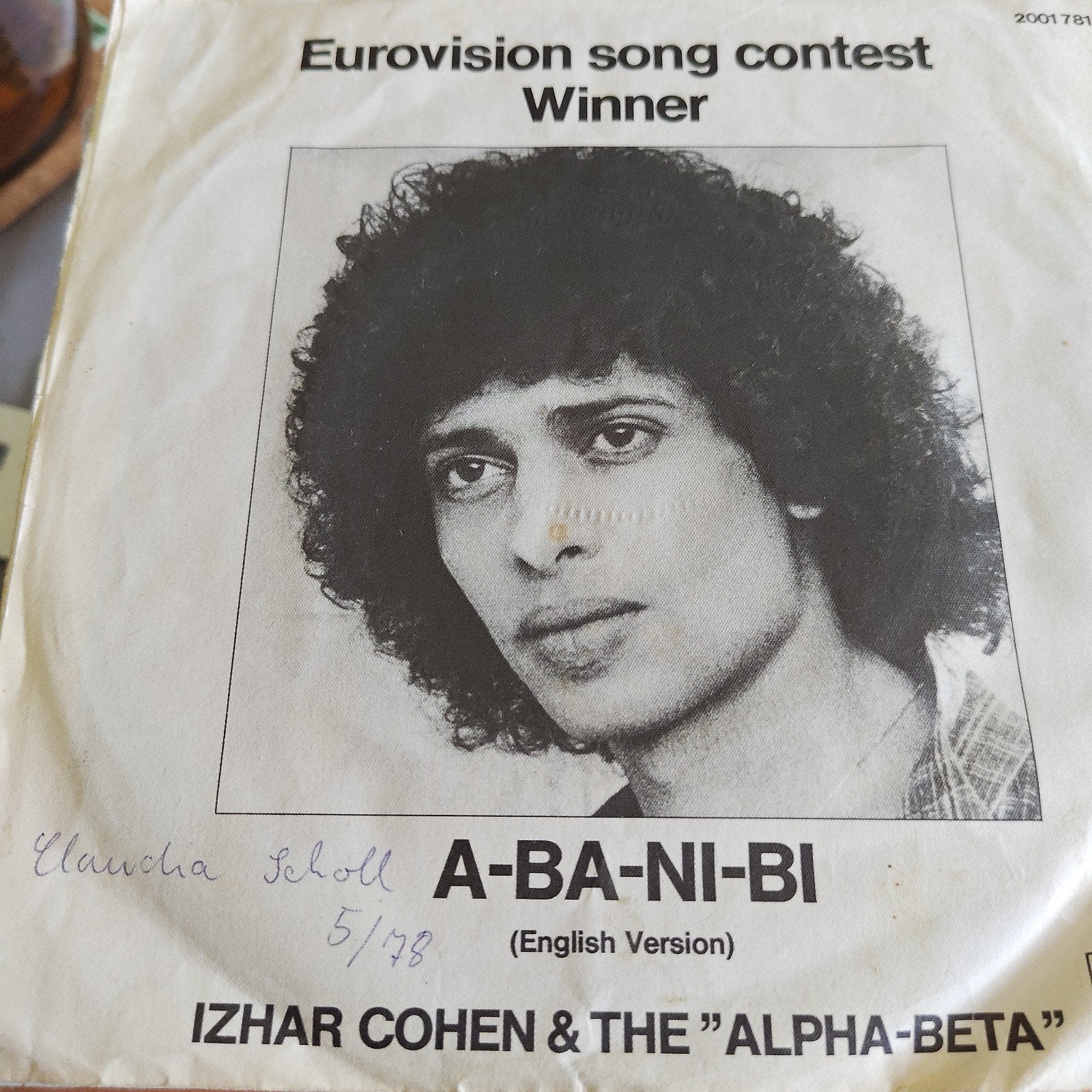 Izhar Cohen & The Alpha-Beta A-Ba-Ni-Bi (Eurovision Winner, Cd's en Dvd's, Vinyl Singles, Gebruikt, 7 inch, Ophalen of Verzenden