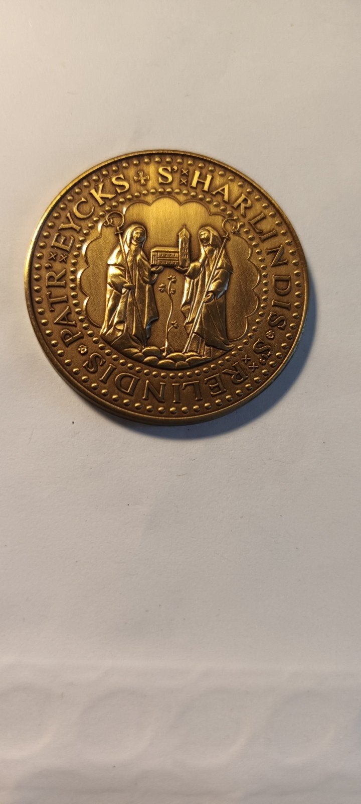 Historische Medaille: Sint-Willibrord en Sint-Patricks, Postzegels en Munten, Ophalen of Verzenden, Brons, Buitenland