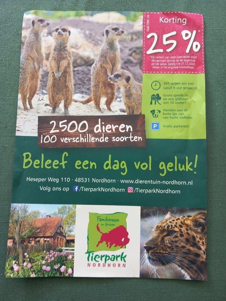 Kortingsbon Tierpark Nordhorn., Eén persoon, Kortingsbon, Overige typen