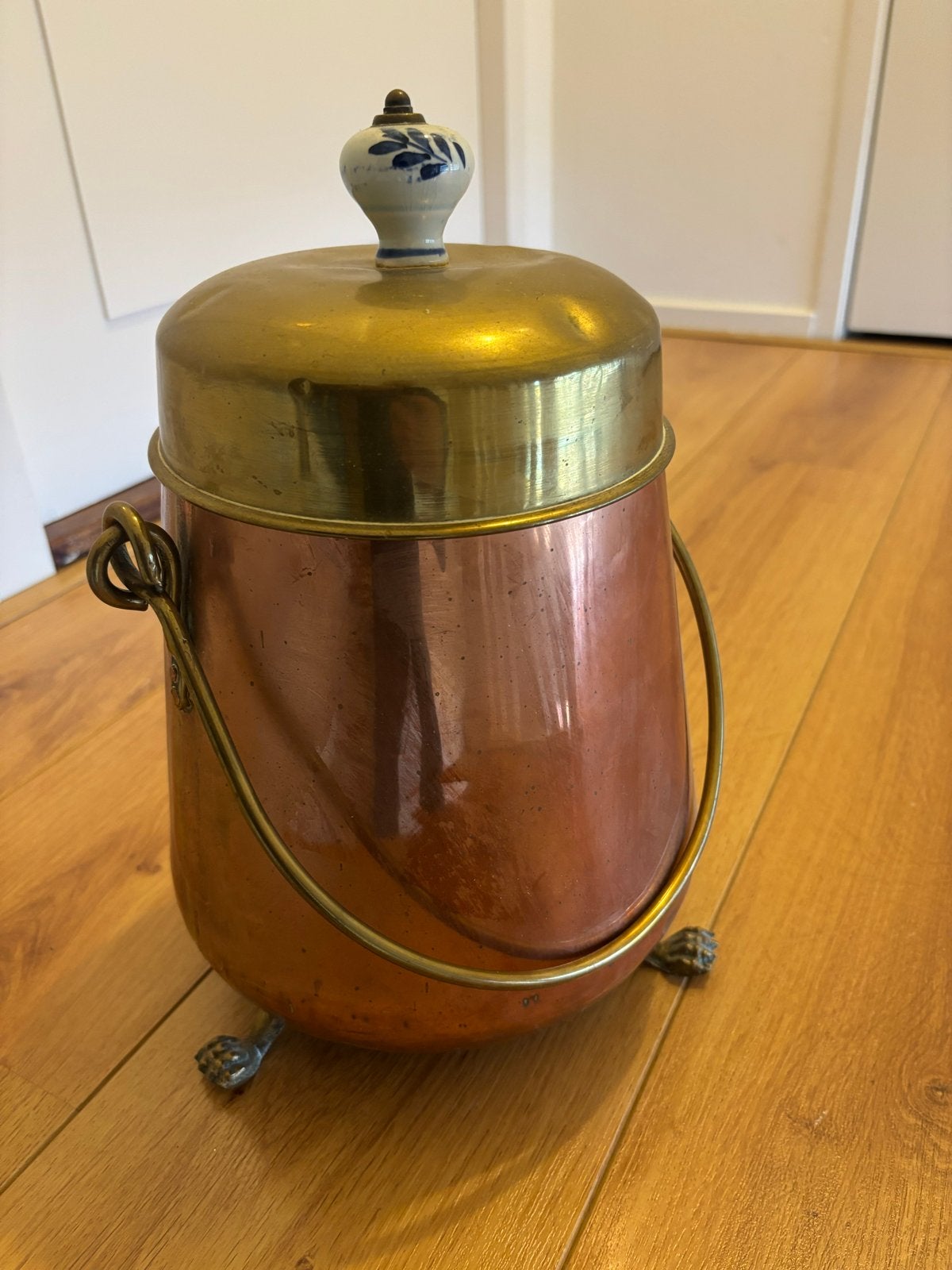 Koperen messing doofpot (asemmer) en pot van SKAN, Antiek en Kunst, Ophalen of Verzenden, Koper