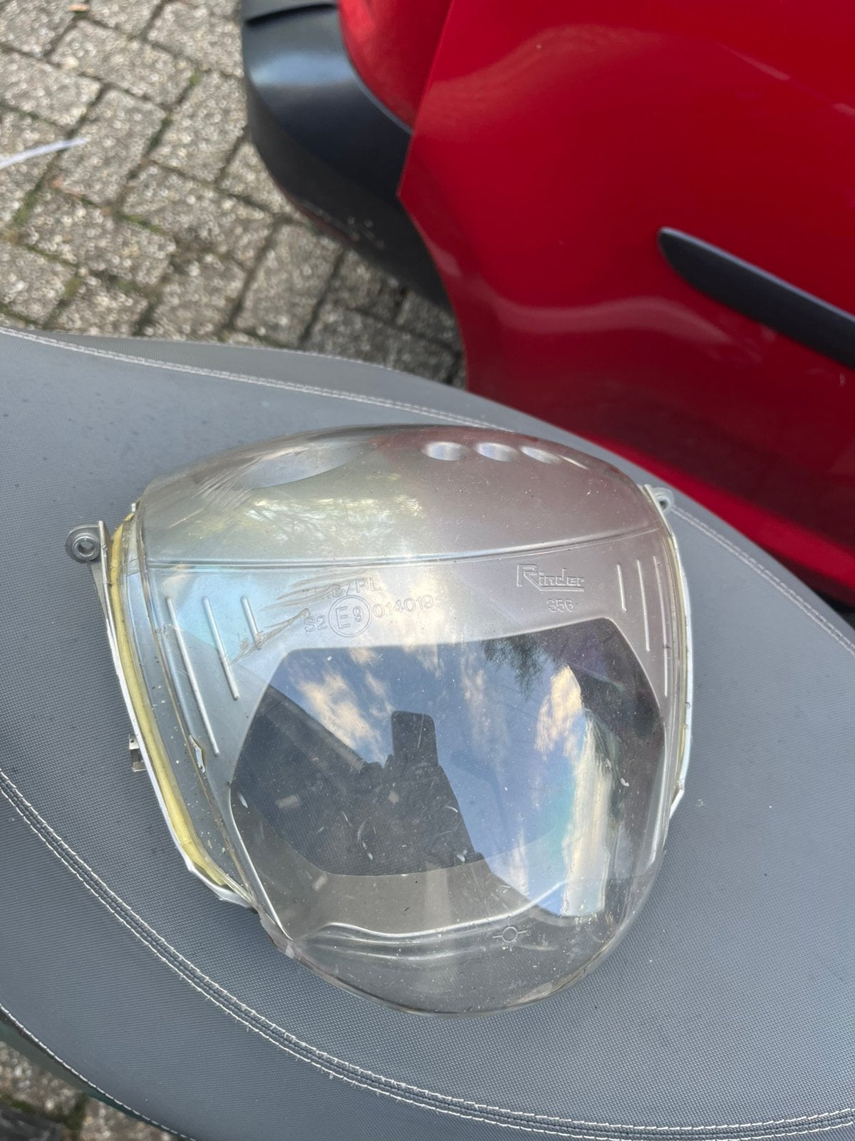 Zip koplamp glas met schade, Ophalen