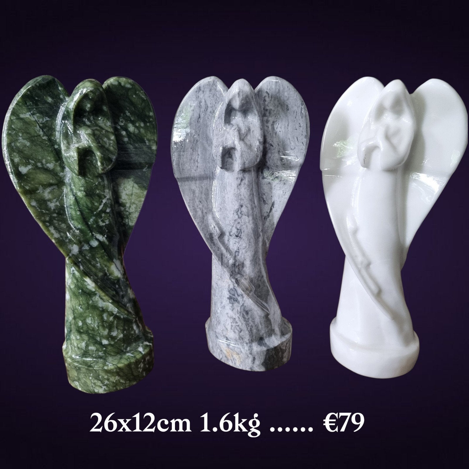 Prachtige Engel  Diverse Materialen edelstenen mineralen26cm, Verzamelen, Beelden en Beeldjes, Ophalen of Verzenden