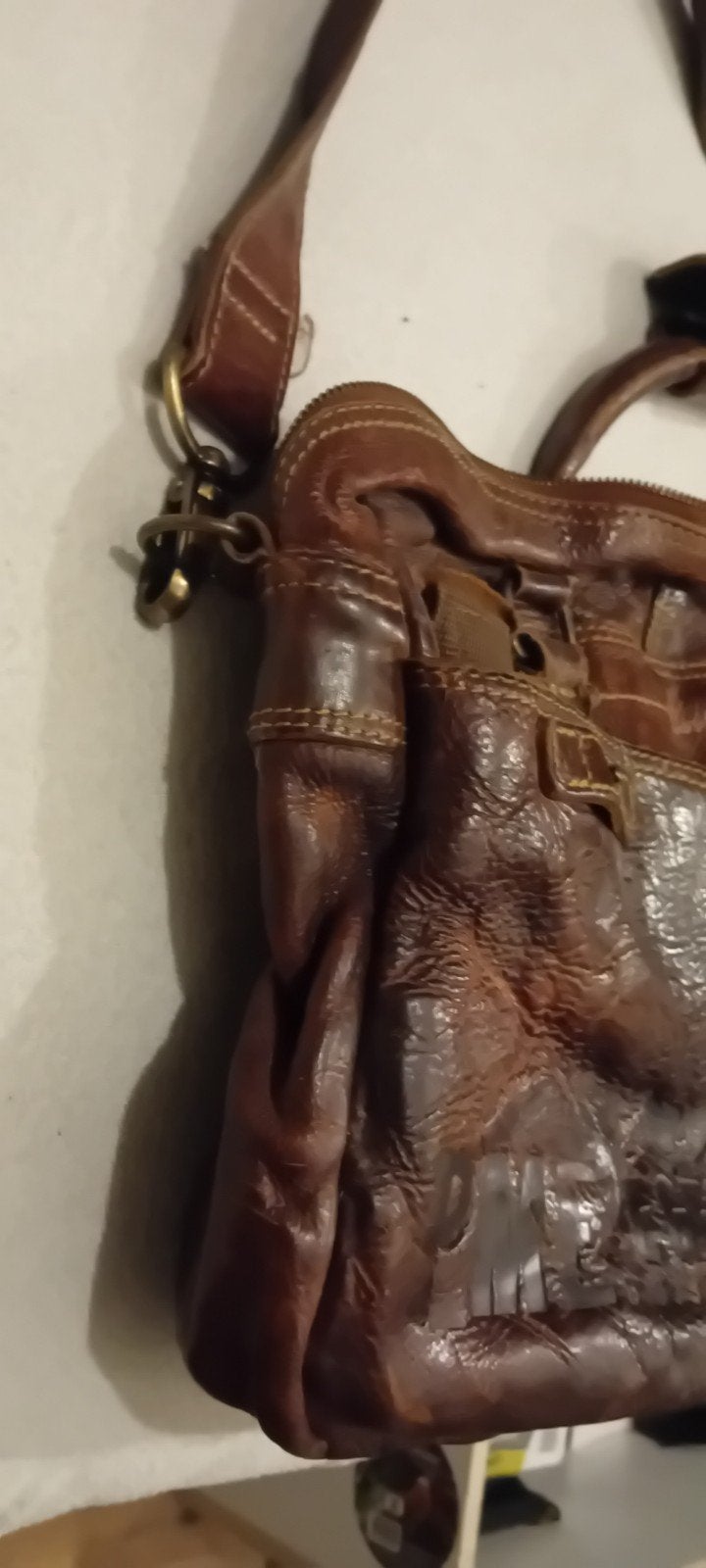 PME legends leren tas, Ophalen of Verzenden, Bruin, Handtas