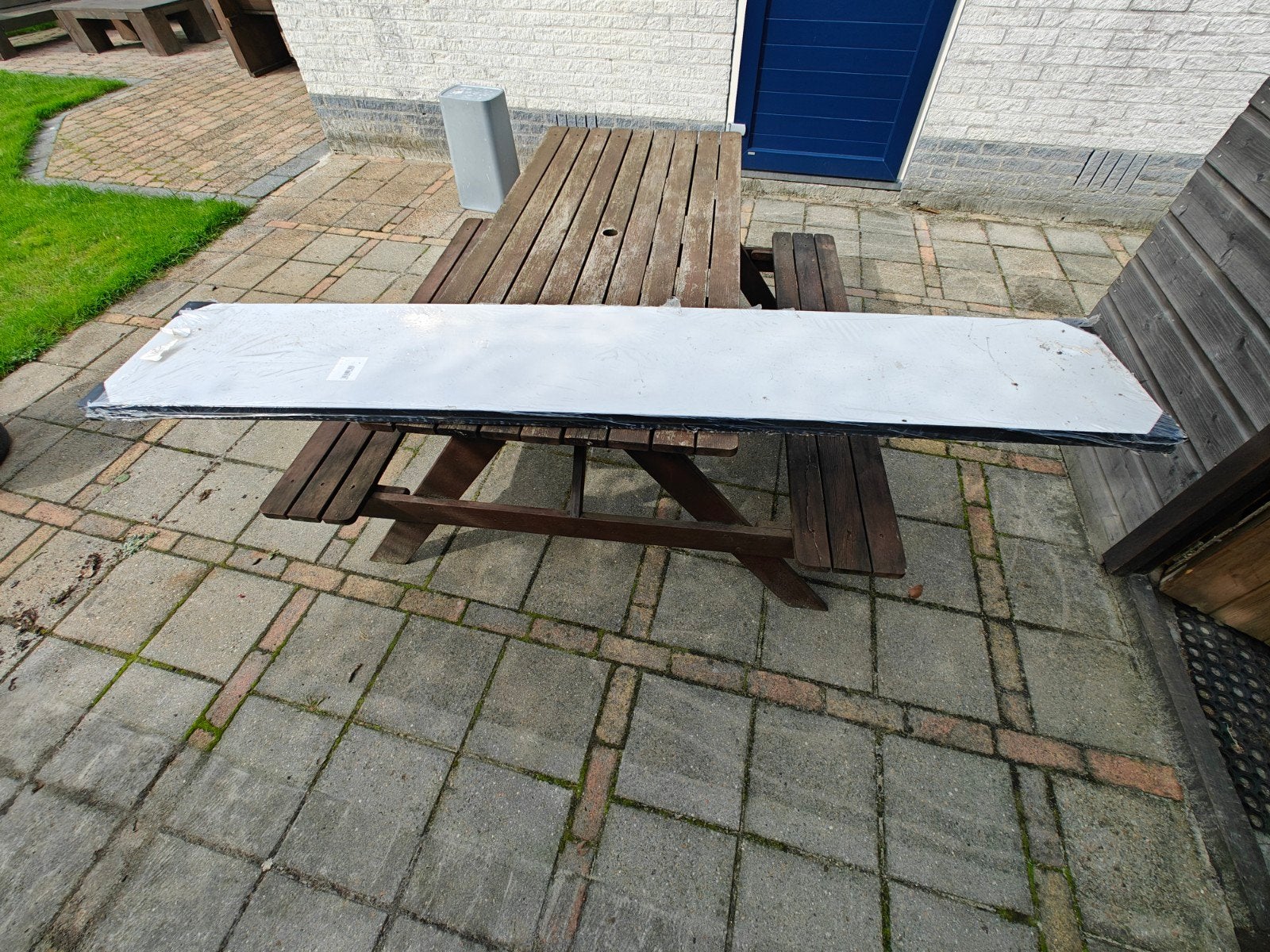 3 planken Geplastificeerd spaanplaat, Doe-het-zelf en Verbouw, Ophalen, Minder dan 25 mm, Nieuw, Plank