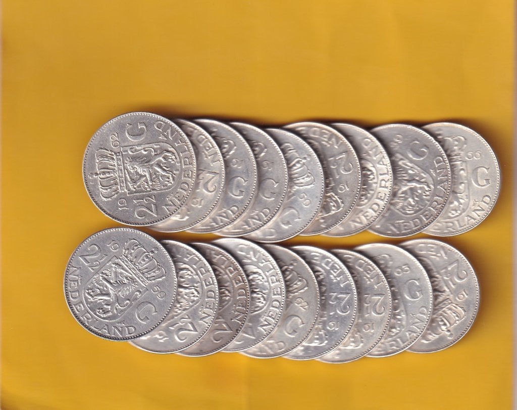 18 zilveren Koningin Juliana Rijksdaalders Divers, Koningin Juliana, Setje, Zilver, Ophalen of Verzenden