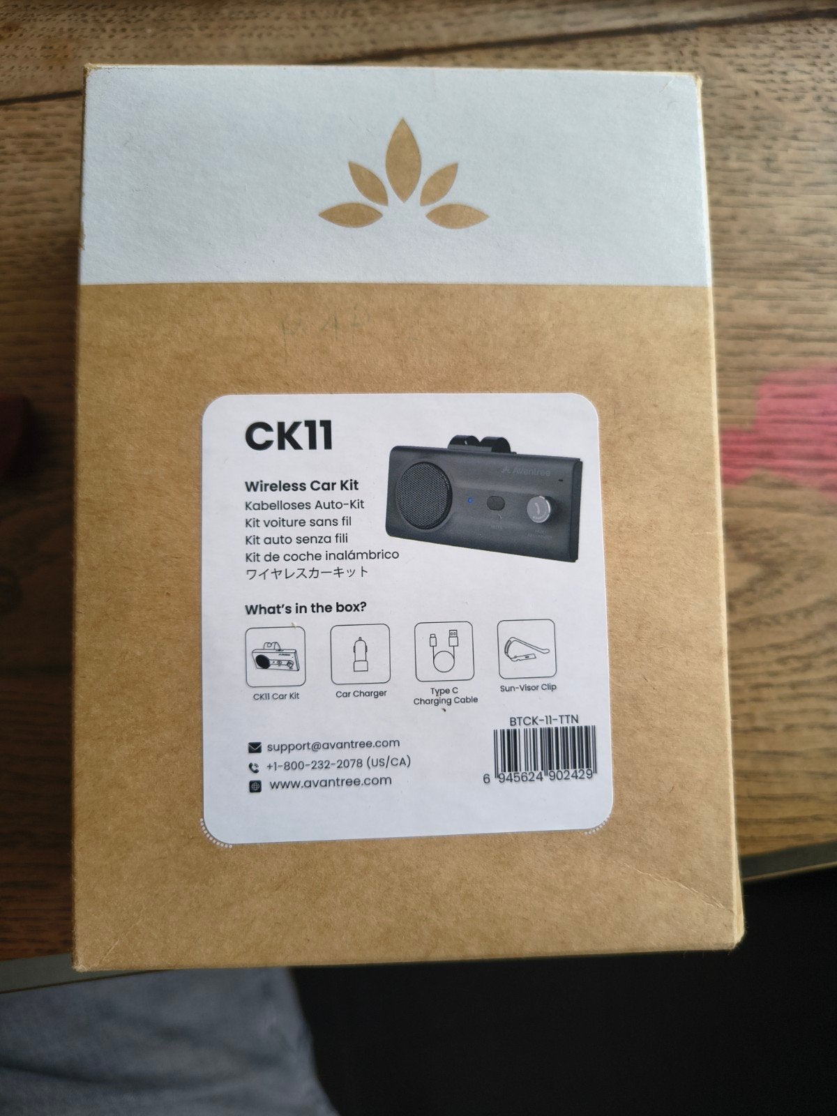 Avantree CK11 Draadloze Carkit met Type C Oplaadkabel, Ophalen of Verzenden, Zo goed als nieuw