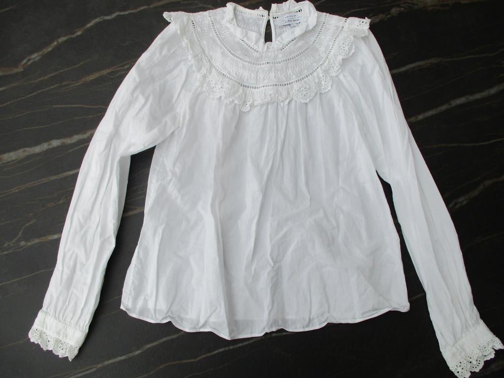 Paris Atelier & other Stories blouse wit broderie maat 34 XS, Wit, & Other Stories, Ophalen of Verzenden, Zo goed als nieuw
