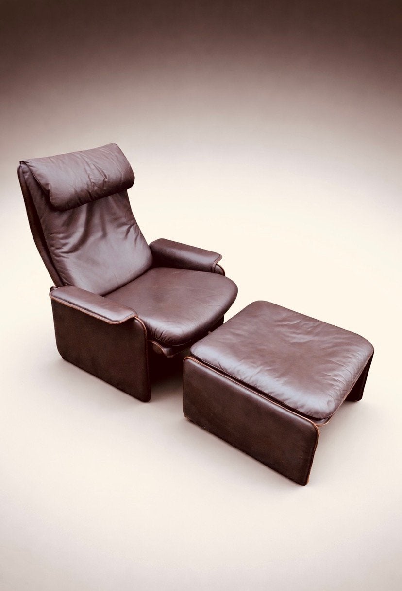 De Sede DS relaxfauteuil & ottoman in Top Staat, Ophalen of Verzenden, Zo goed als nieuw