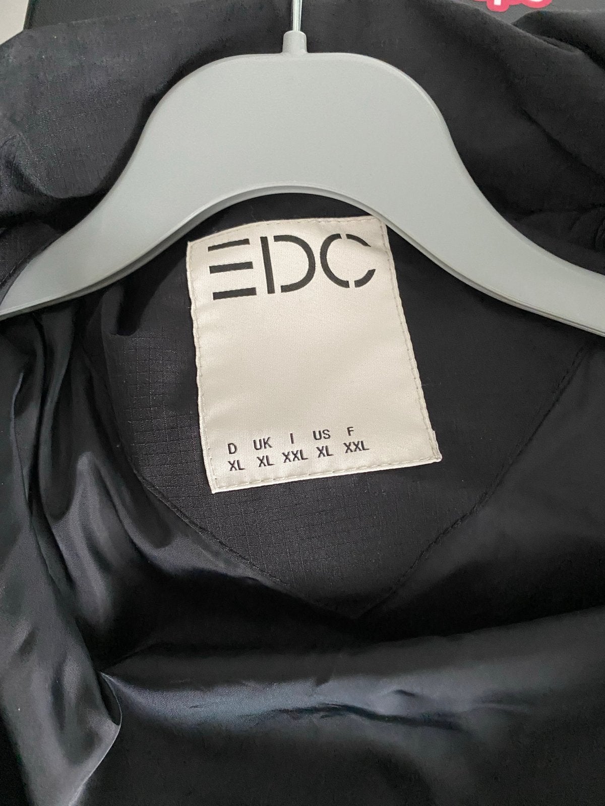 EDC Pufferjack Heren Zwart/Petrol Maat L, Ophalen of Verzenden, Zo goed als nieuw, Maat 52/54 (L), Zwart