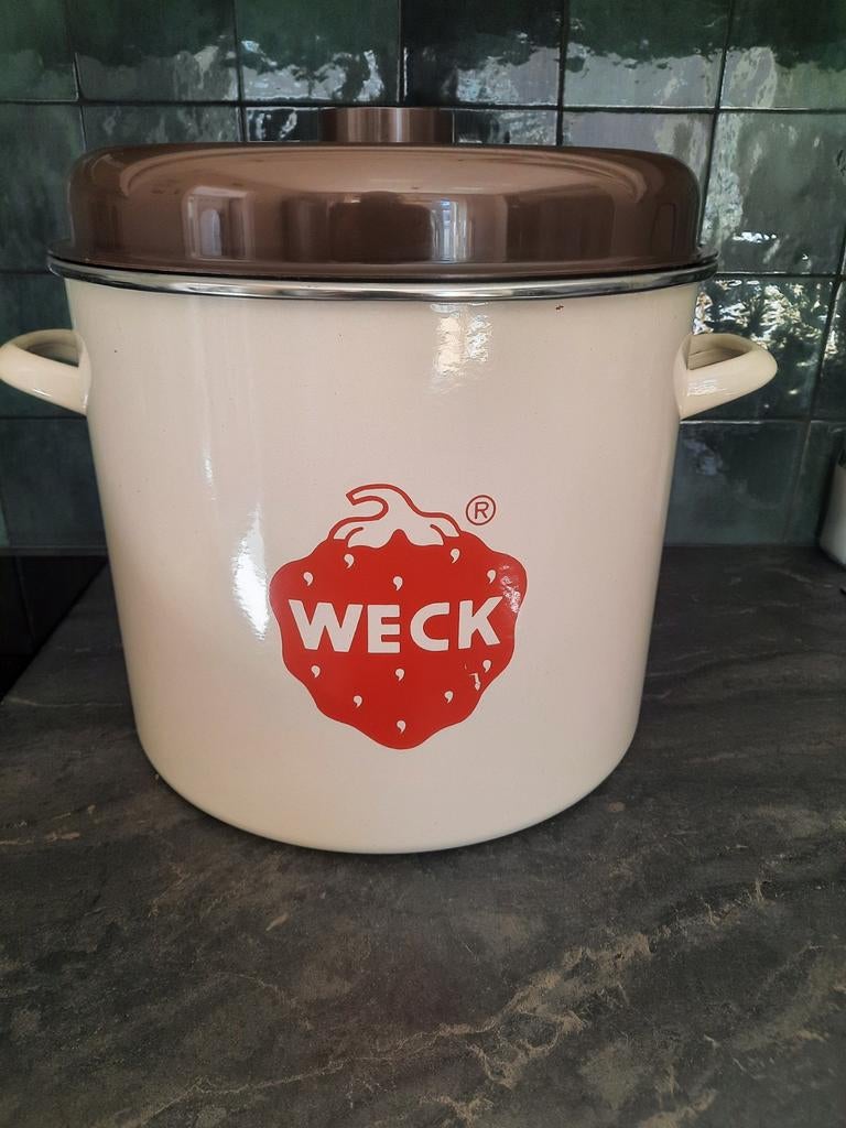 Grote Weckketel / Inmaakketel - Vintage WECK, Beige, Ophalen of Verzenden, Metaal, Overige merken