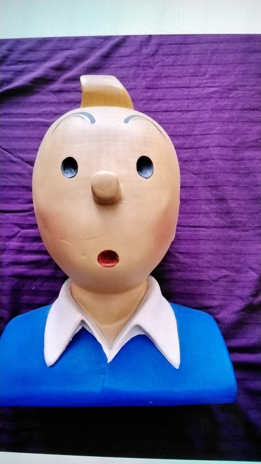 Buste van Kuifje(Tintin )matriaal kunststof, Ophalen of Verzenden, Kuifje, Zo goed als nieuw, Beeldje of Figuurtje