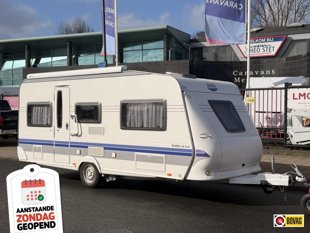 Hobby De Luxe 495 UL Truma mover, Thule luifel (ZONDAG OPEN), Rondzit, Hobby, Bedrijf, 4 tot 5 meter