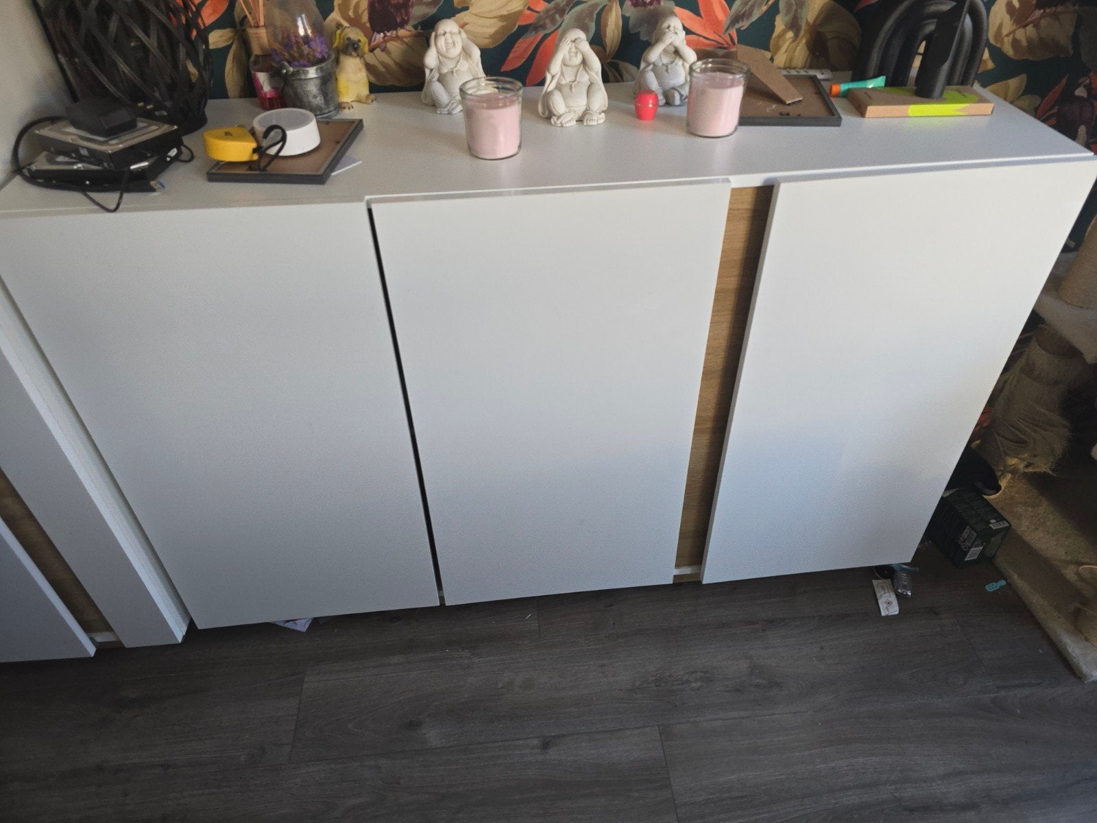 Meubels mat wit, hoogglans en eiken woonkamer set, Huis en Inrichting, Complete inboedels, Ophalen