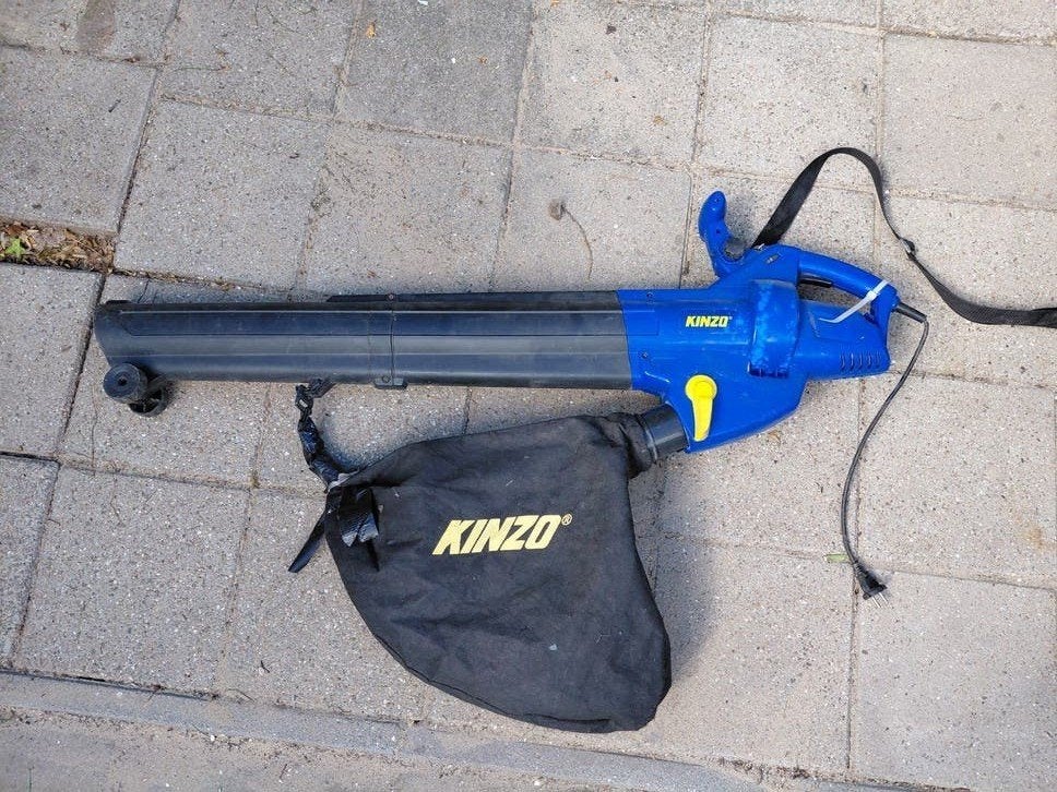 Kinzo Bladblazer/Bladzuiger met Opvangzak - Elektrisch, Ophalen, Gebruikt, Met opvangzak, Kinzo