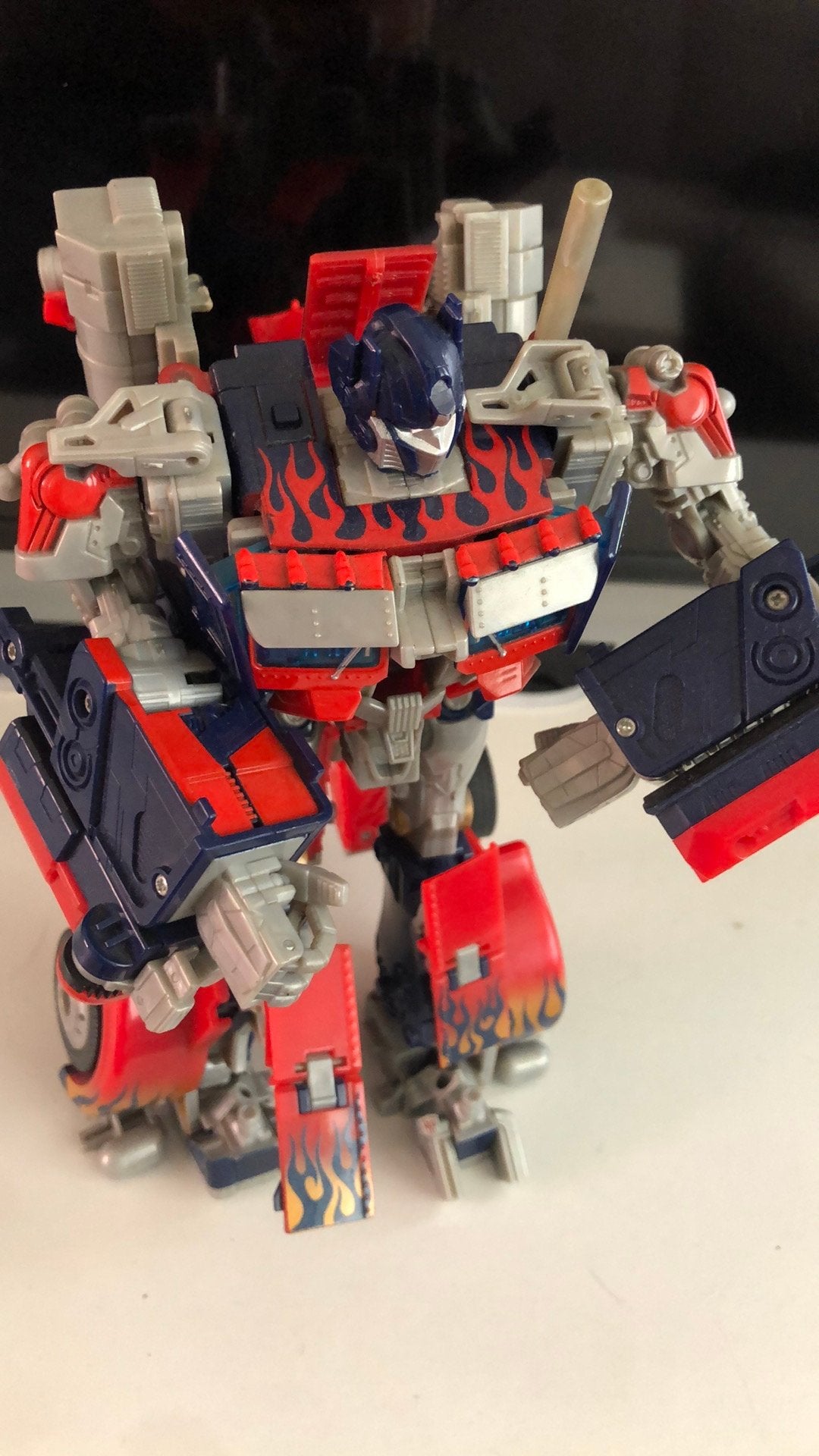 Transformers Optimus prime Van vroeger doe een goed bod, Overige generaties, Ophalen of Verzenden, Gebruikt, Autobots