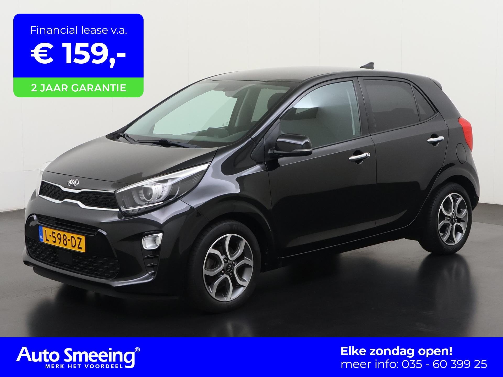Kia Picanto 1.0 DPi DynamicPlusLine | Navigatie | Zondag Ope, Voorwielaandrijving, Stof, Gebruikt, 4 stoelen