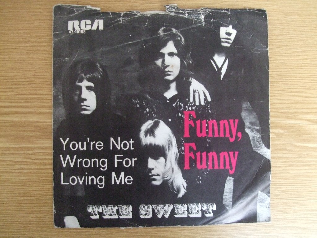 THE SWEET     FUNNY, FUNNY / YOU'RE NOT WRONG FOR LOVING ME, Cd's en Dvd's, Vinyl Singles, Ophalen of Verzenden, Zo goed als nieuw