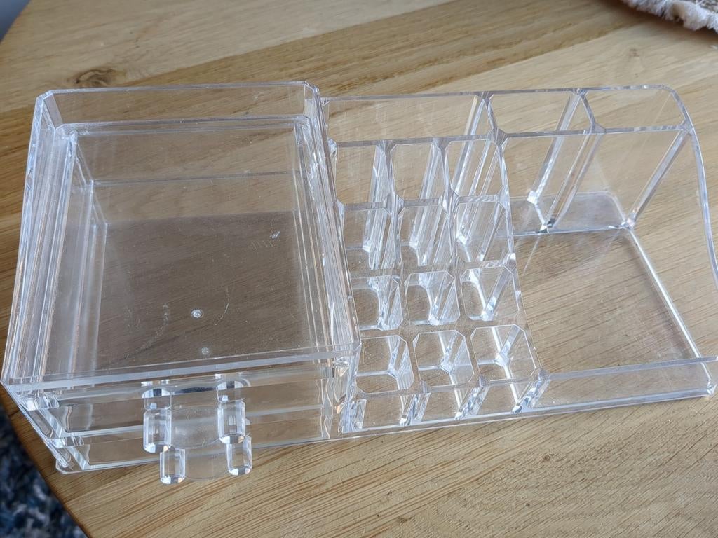 Make-up organizer met twee laatjes, Ophalen of Verzenden, Zo goed als nieuw, Gehele gezicht, Toebehoren