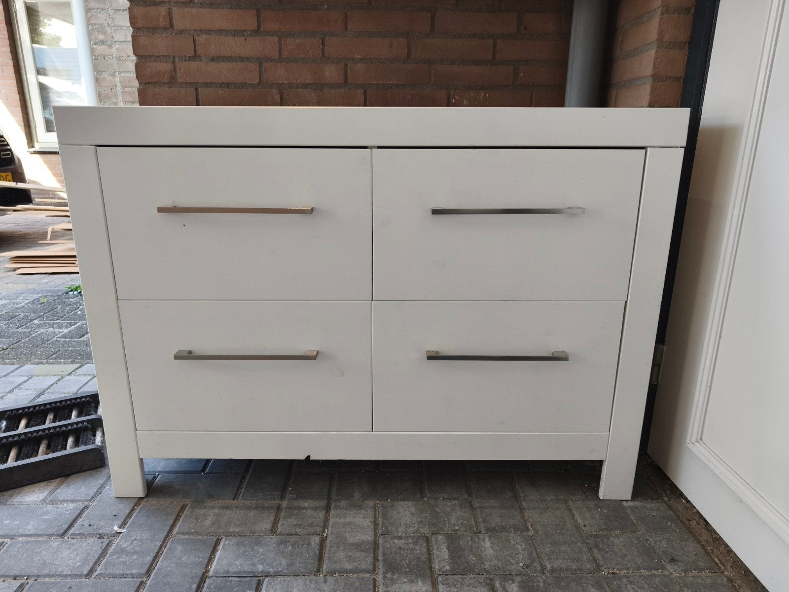Gratis ladekast wit met 4 laden - 115x37x82,5 cm, Ophalen, Overige materialen, Gebruikt, 100 tot 150 cm