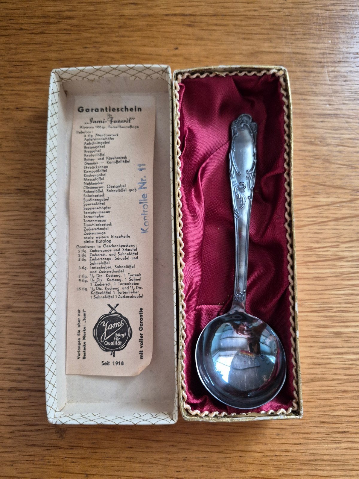 antiek lepeltje in origineel doosje, Ophalen of Verzenden