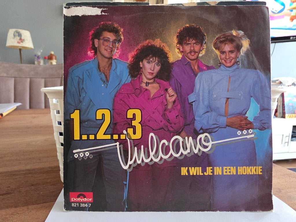 7" Single Vulcano - 1, 2, 3 / Ik Wil Je In Een Hokkie, Gebruikt, 7 inch, Ophalen of Verzenden, Overige typen