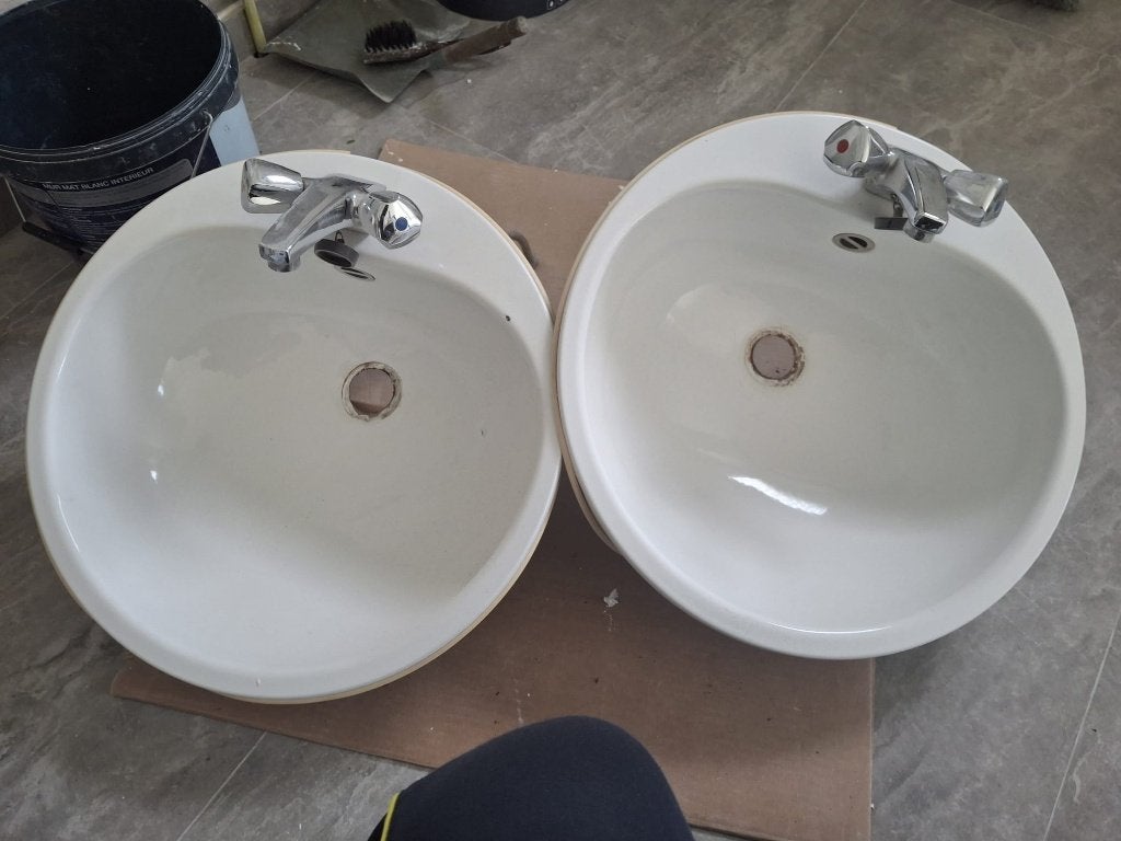 Lavabo’s met kraan, Gebruikt, Minder dan 100 cm, Wasbak of Wastafel, 25 tot 50 cm