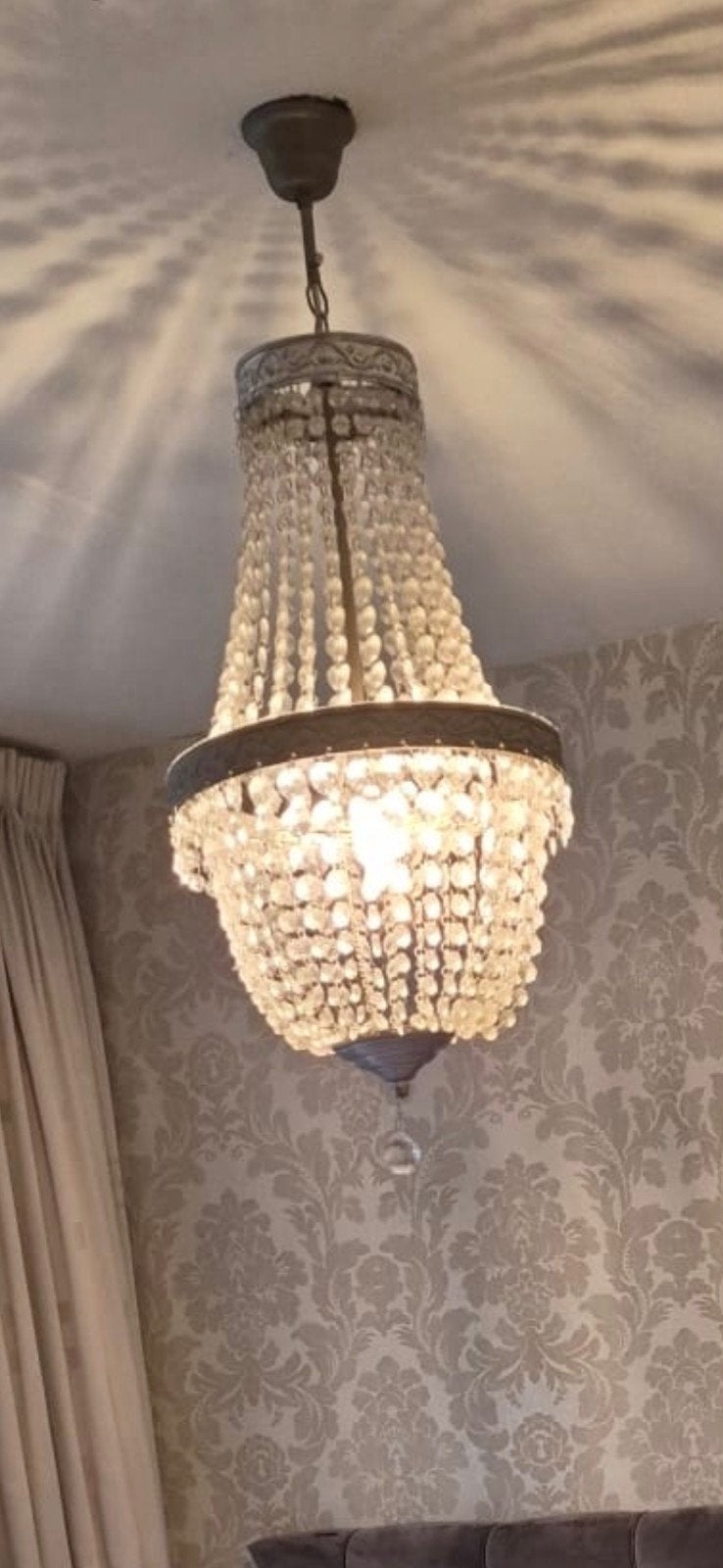 hanglamp,  barok kroonluchter., Antiek en Kunst, Ophalen of Verzenden