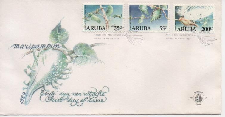 eerste dag aruba, Postzegels en Munten, Postzegels | Nederlandse Antillen en Aruba, Ophalen of Verzenden