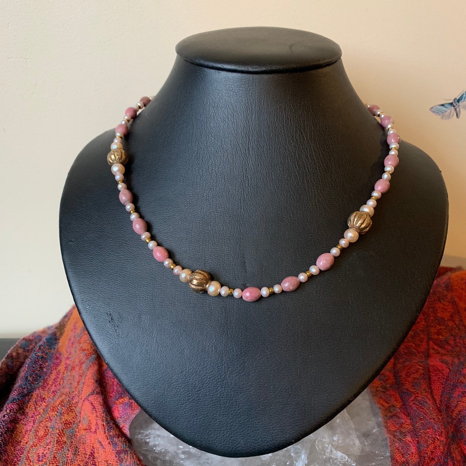 Rodochrosiet parel zilver geluk liefde aantrekken intuïtie, Sieraden, Tassen en Uiterlijk, Magnolia11, Nieuw, Ophalen of Verzenden