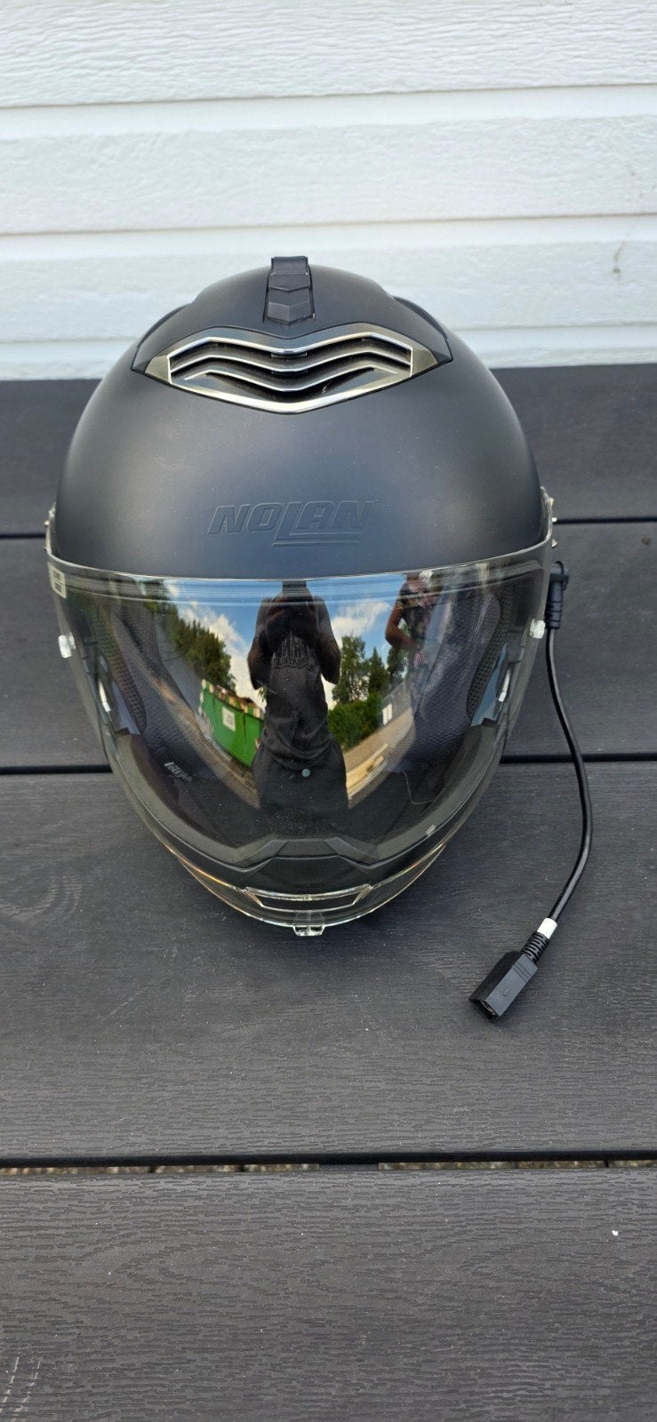 Nolan N43 Air Classic N-Com Systeemhelm Maat S, Systeemhelm, Heren, Nolan, Ophalen of Verzenden