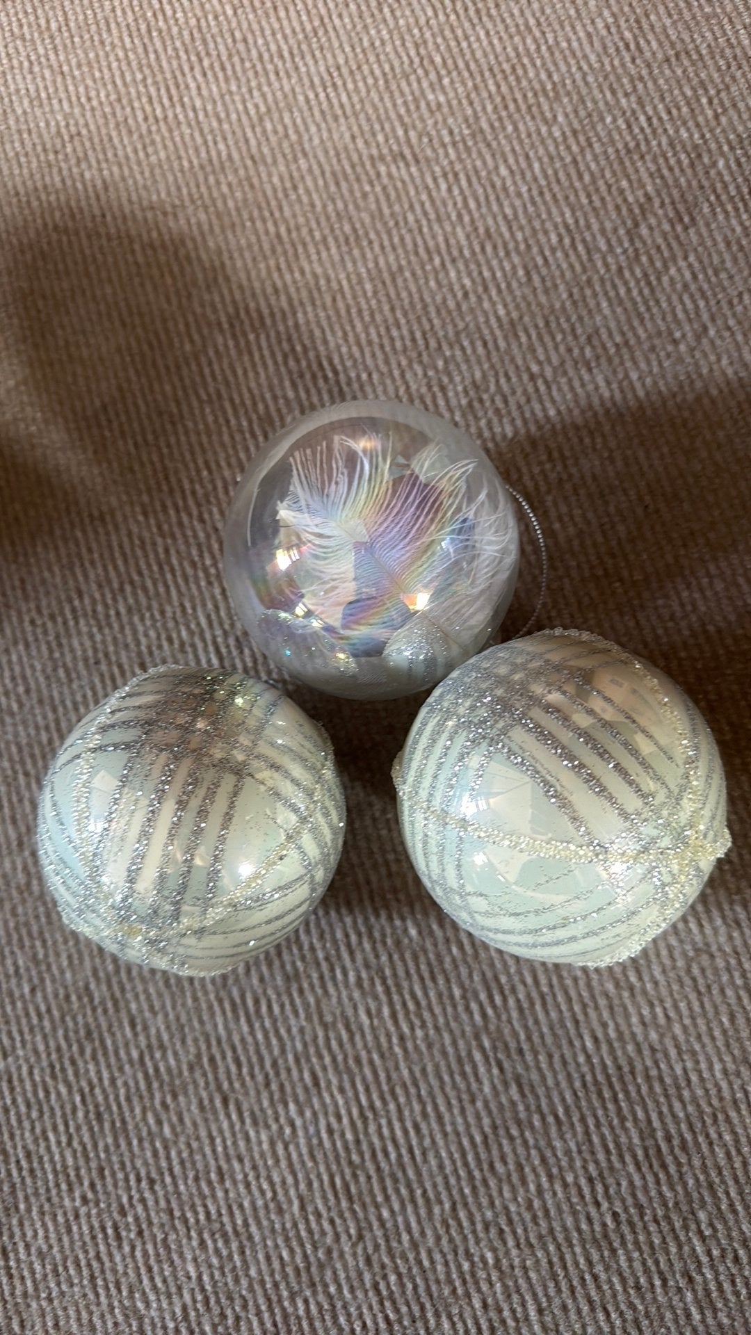 Kerstballen wit, Ophalen of Verzenden, Zo goed als nieuw