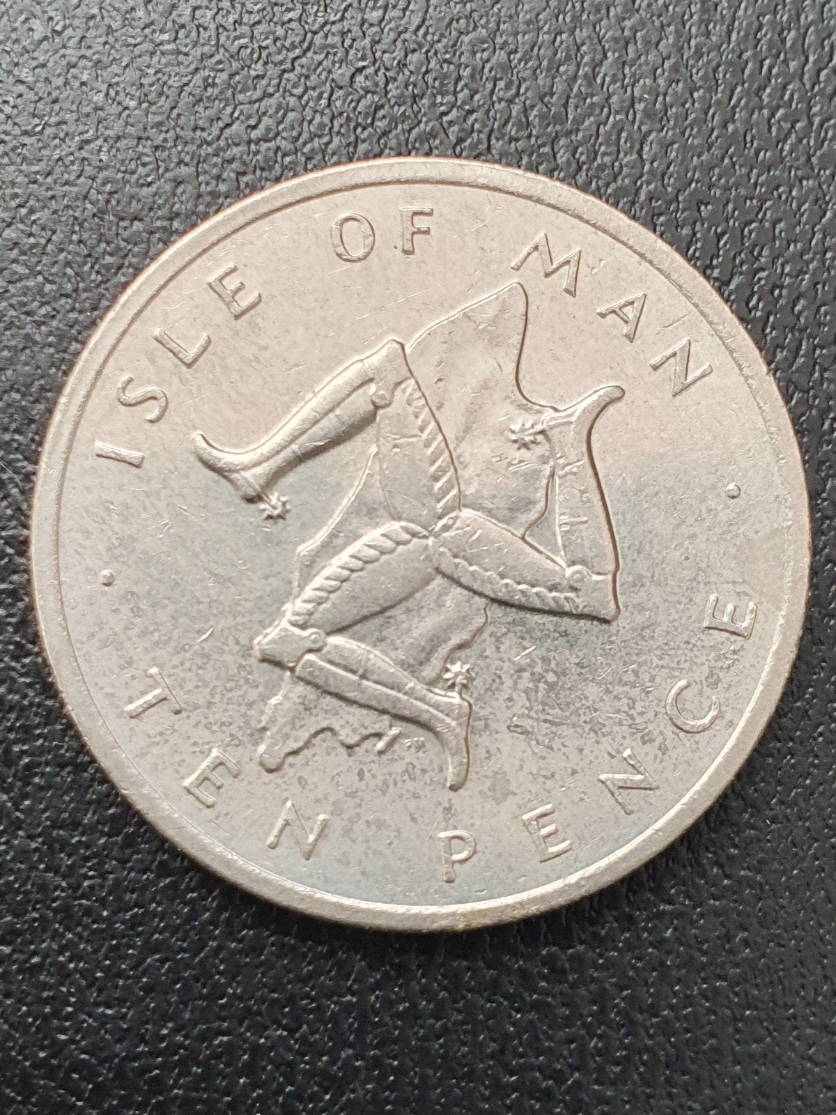 Ten pence 1976 isle of man, Ophalen of Verzenden, Overige landen, Losse munt