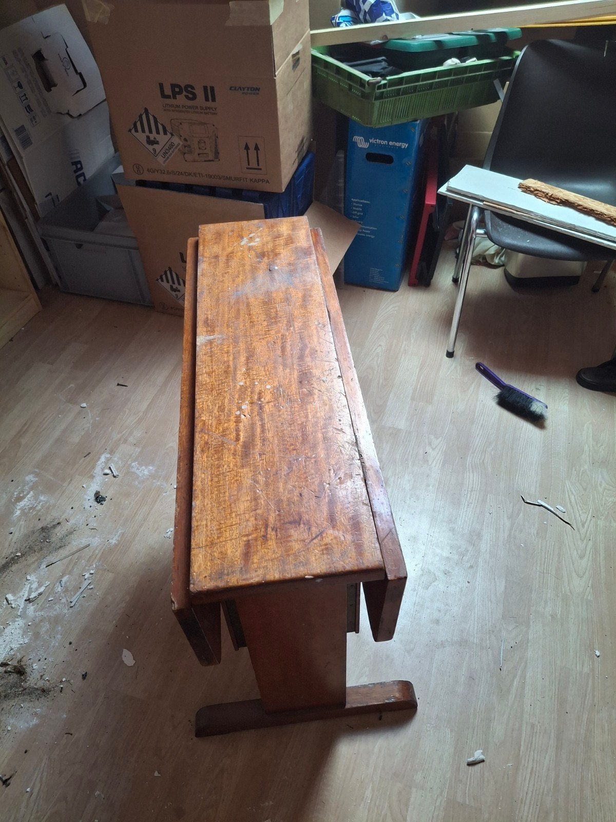 Vintage houten klaptafel - compact en functioneel, Gebruikt, 50 tot 100 cm, Vintage, Rustiek, Vier personen