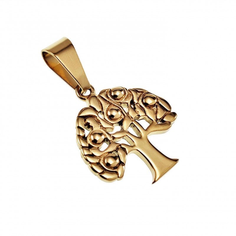 Levensboom Hanger Unisex Verguld RVS Symbolische Hanger Dame, Overige materialen, Birgitta-Gracht 33, 6465 EL Kerkrade, Nederland