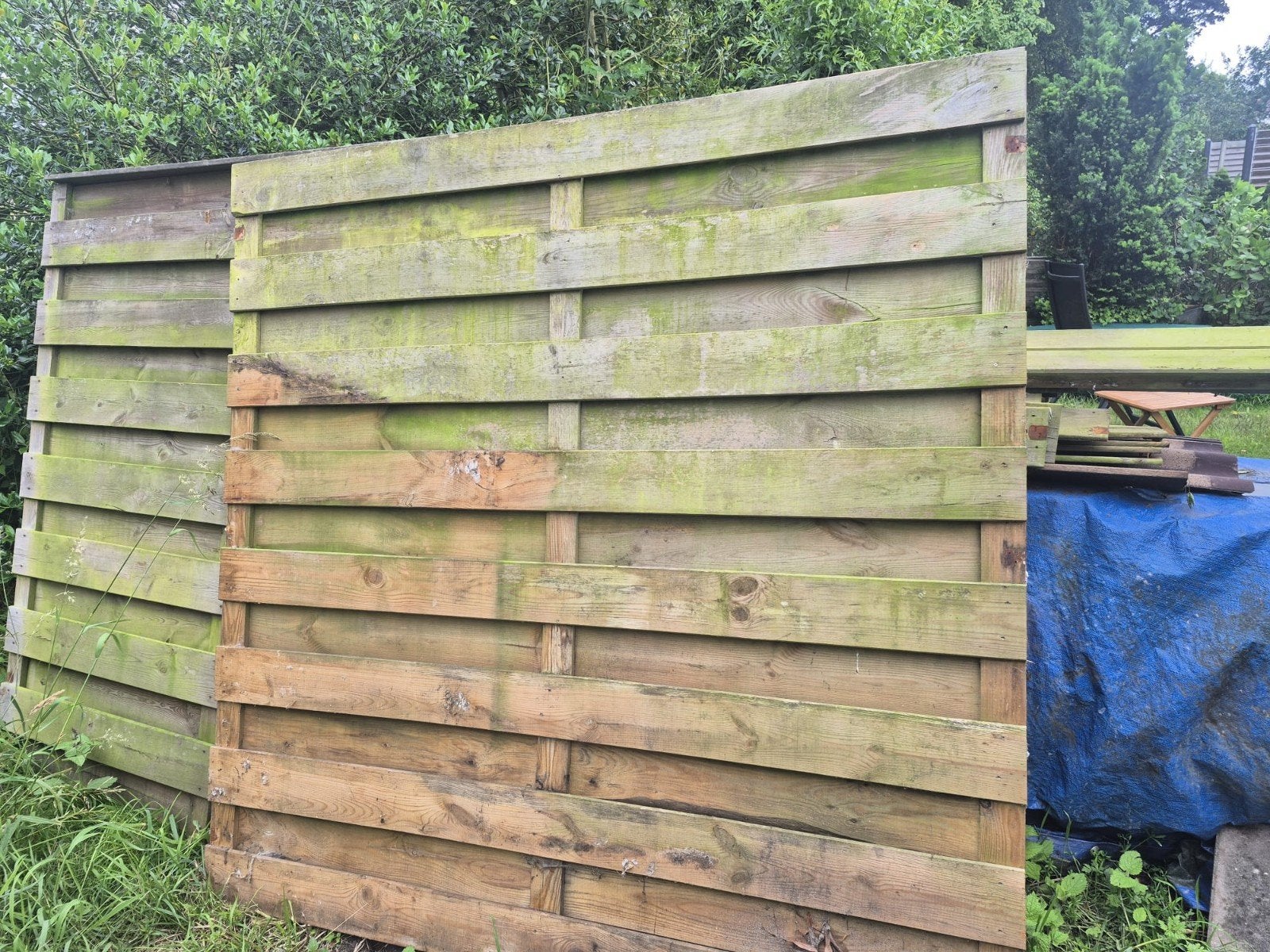11 schutting panelen (t.e.a.b), Tuin en Terras, Schuttingen, Ophalen, Minder dan 3 meter, Hout, 1 tot 2 meter