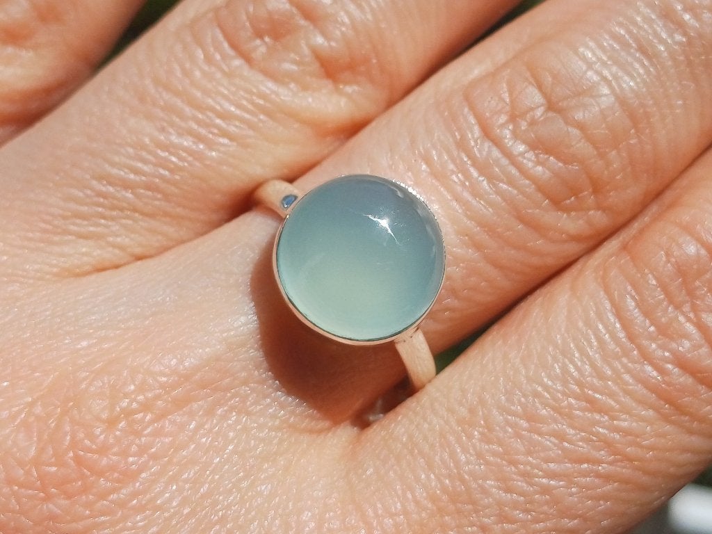 Vanoli 925 zilveren ring met chalcedoon maat 18,5, Sieraden, Tassen en Uiterlijk, Ringen, Daiva1973@hotmail.com, 18 tot 19, Vanoli
