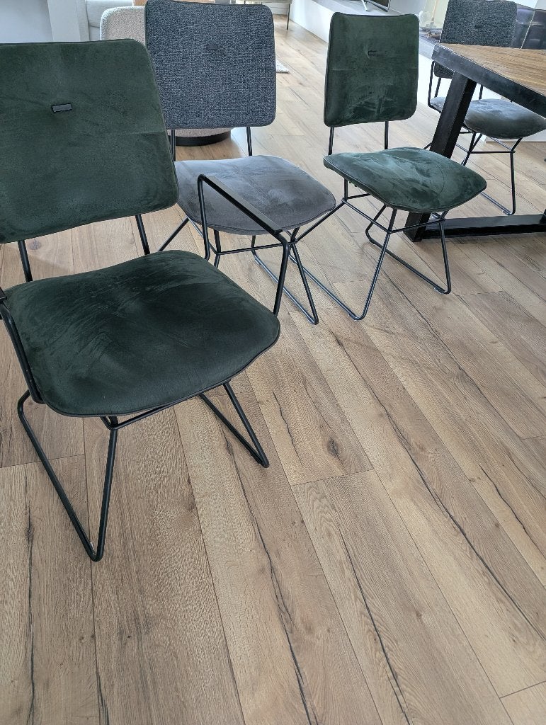 Eetkamerstoelen Xooon, Ophalen, Zo goed als nieuw, Grijs, Vier