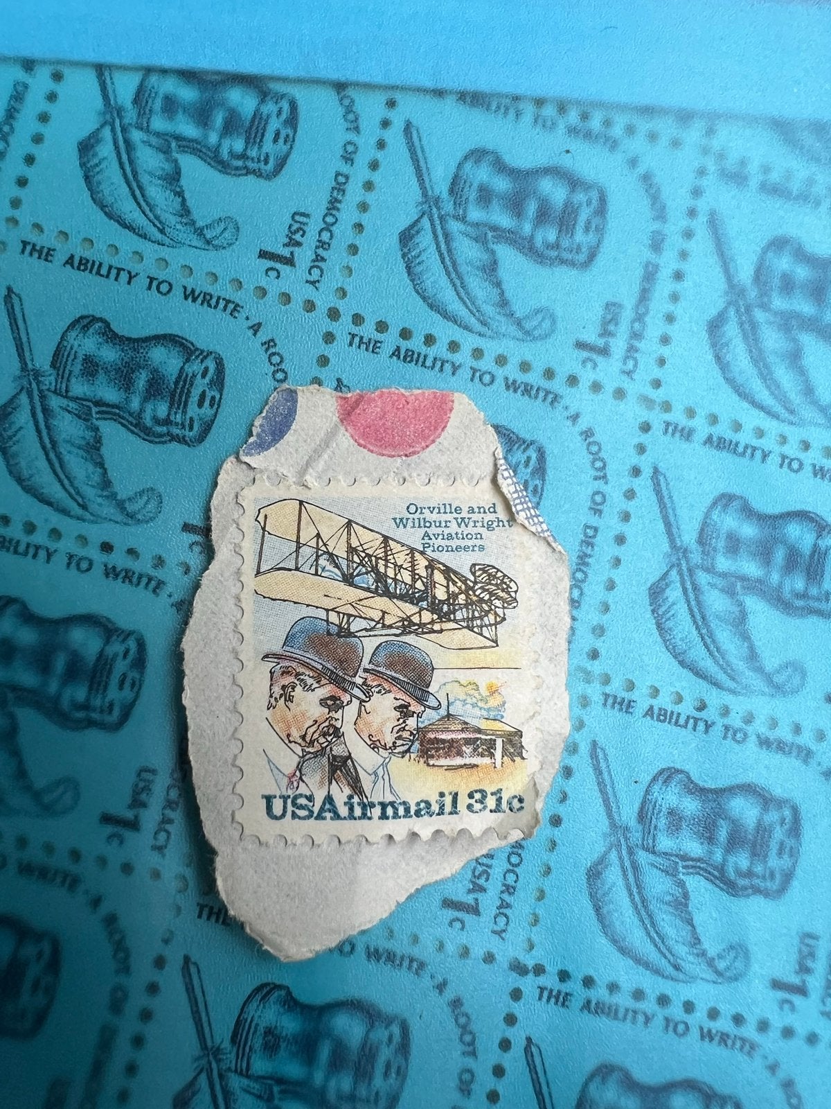 USA Airmail 31c postzegel Orville en Wilbur Wright, Verzamelen, Ophalen of Verzenden, 1960 tot 1980, Ongelopen, Buiten Europa