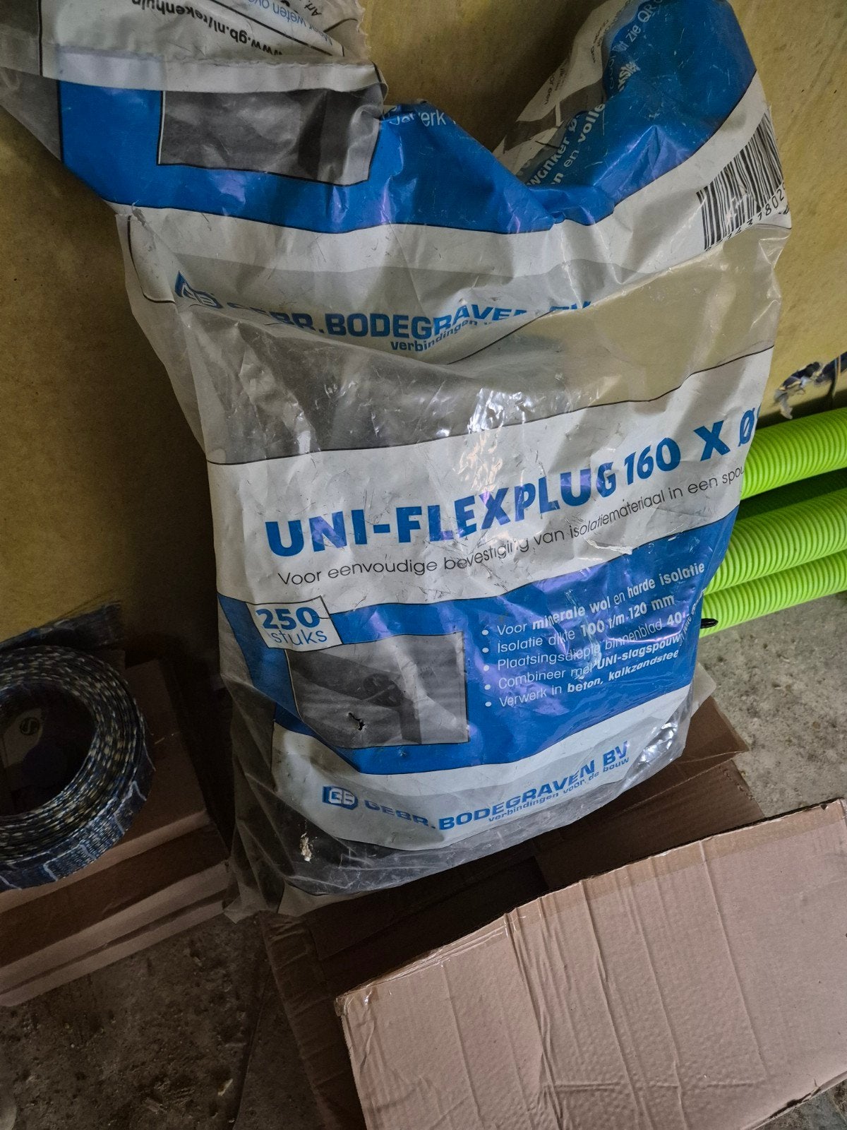 UNI-FLEXPLUG 160 X Ø isolatiepluggen - 250 stuks, Ophalen of Verzenden