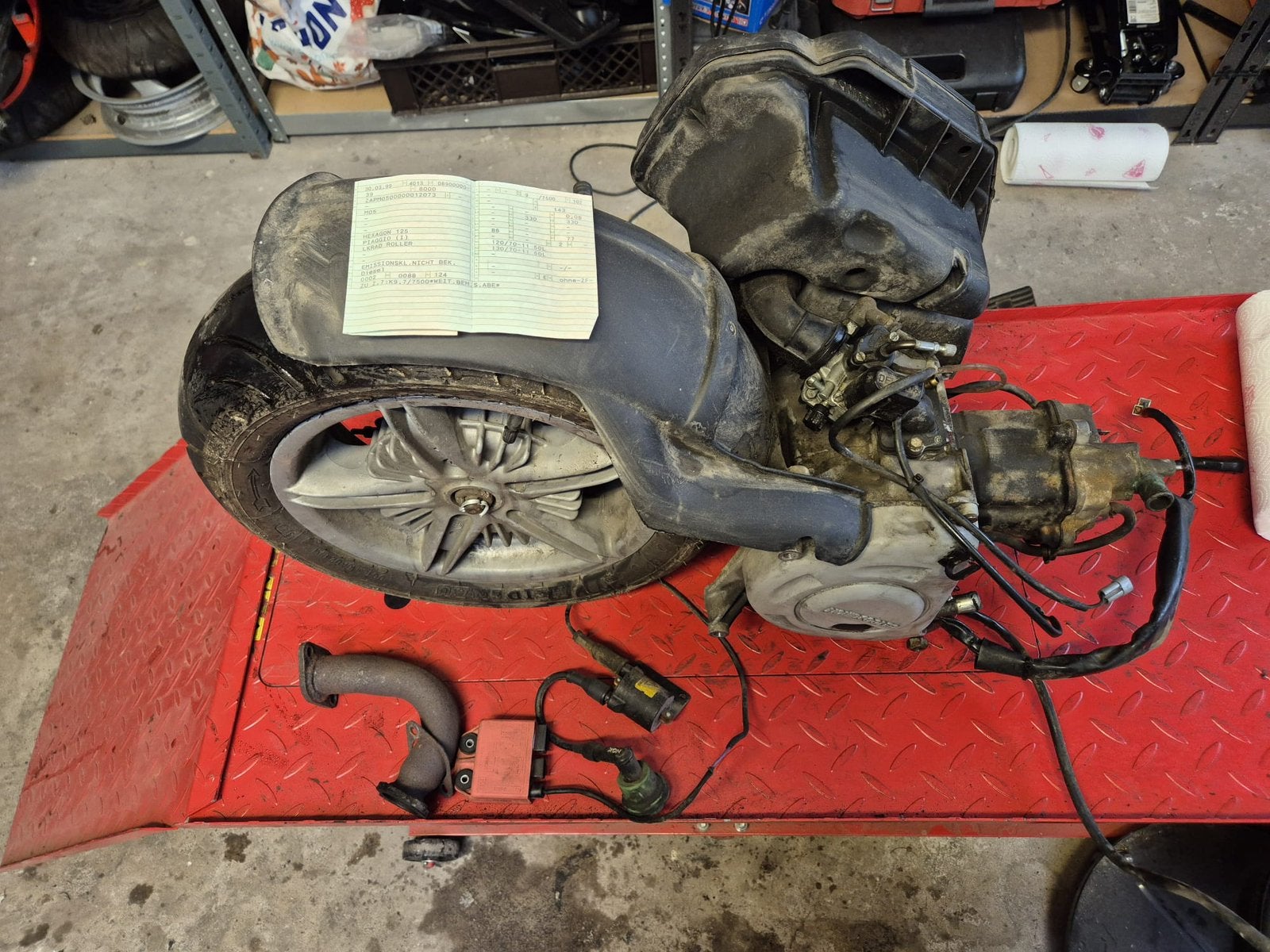 Piaggio hexagon 125cc m05 LX motorblok, Ophalen, Gebruikt, Benzine, Overige modellen