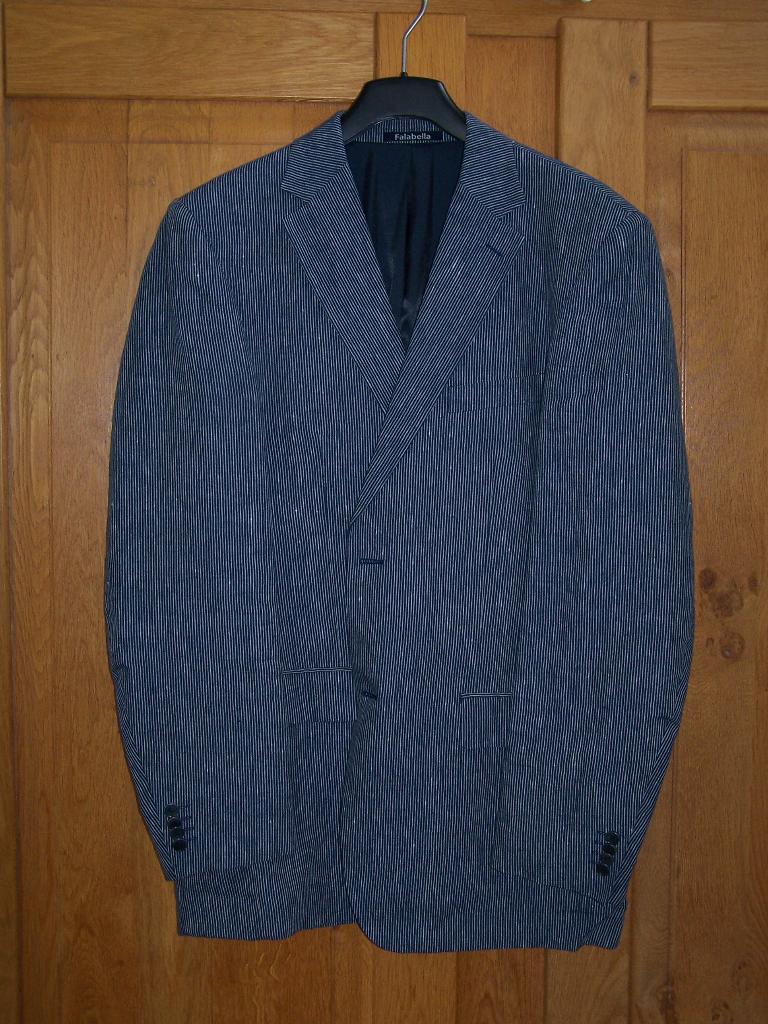 te koop: colbert blauw gestreept maat 106, Ophalen, Zo goed als nieuw, Blauw