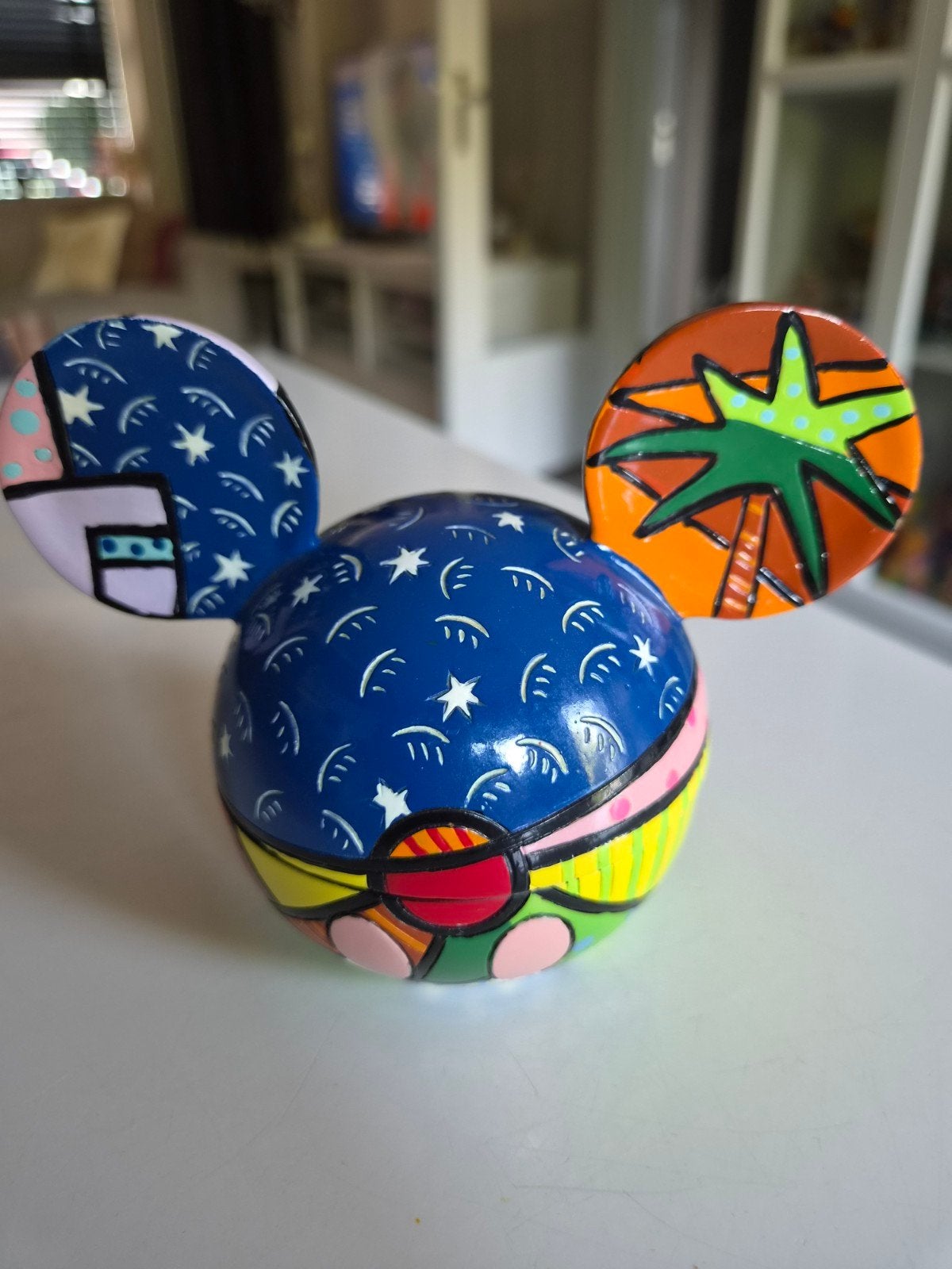 Disney Britto Mickey Ears Summer Fun, Ophalen of Verzenden, Mickey Mouse, Zo goed als nieuw, Beeldje of Figuurtje