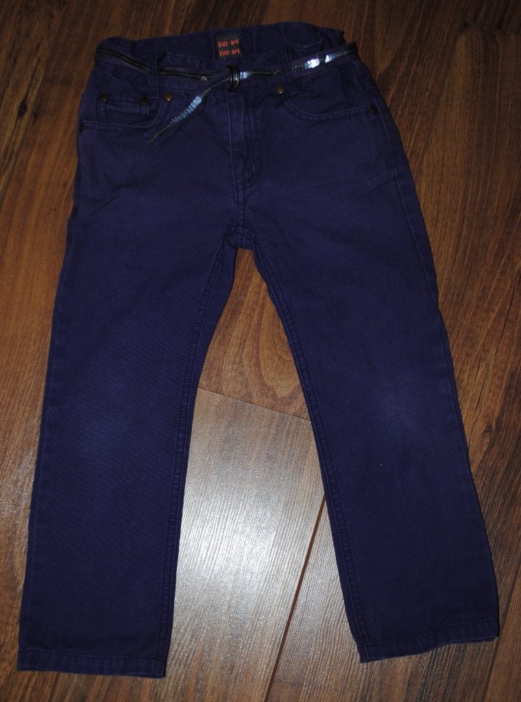 Kidz Art broek spijkerbroek jeans paars riem glitters mt 110, Broek, Kidz Art, Meisje, Nieuw