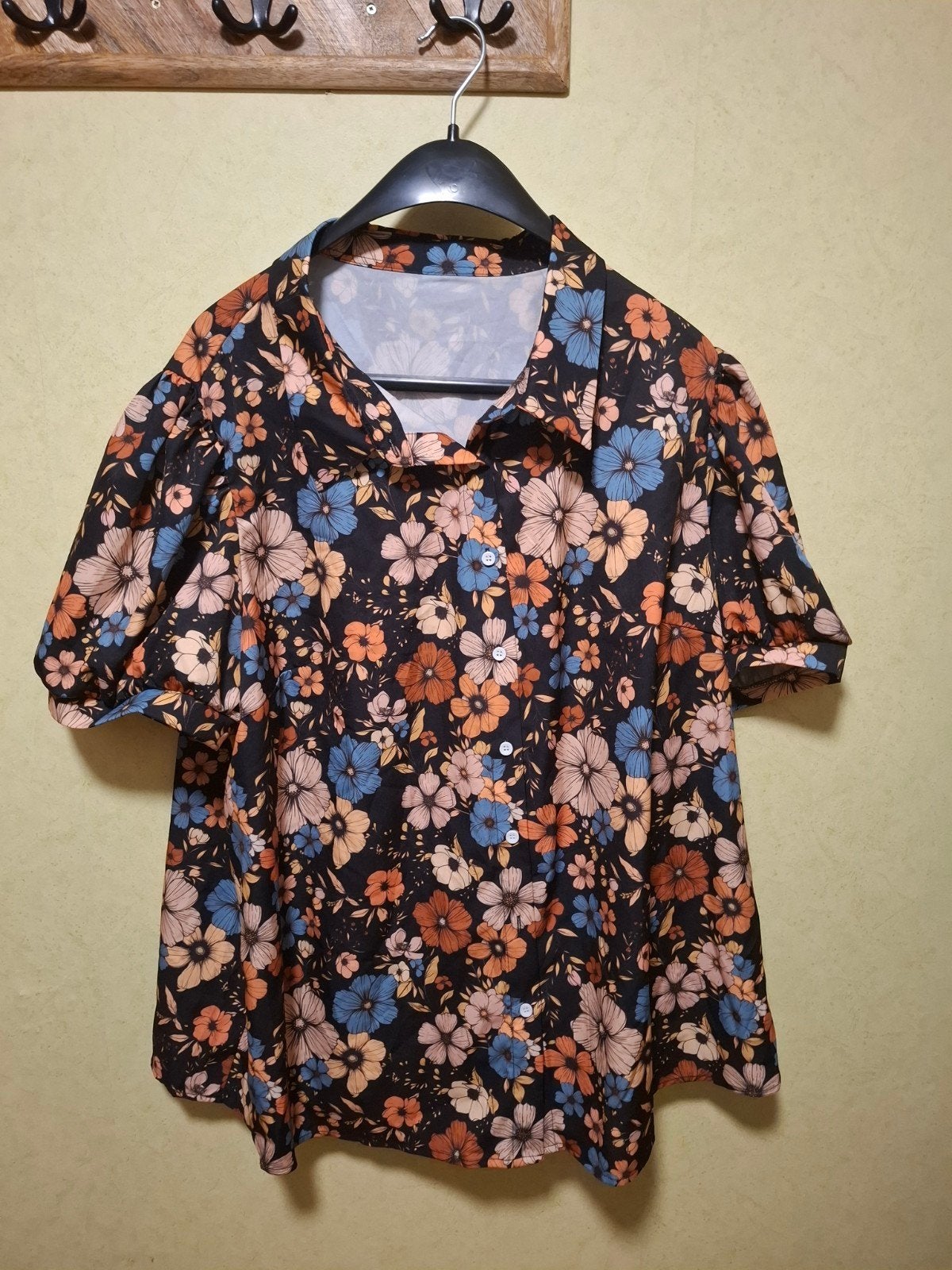 SHEIN Curve Blouse Bloemenprint Maat 5XL /54, Meerkleurig, Maat 46/48 (XL) of groter, Ophalen of Verzenden, Zo goed als nieuw