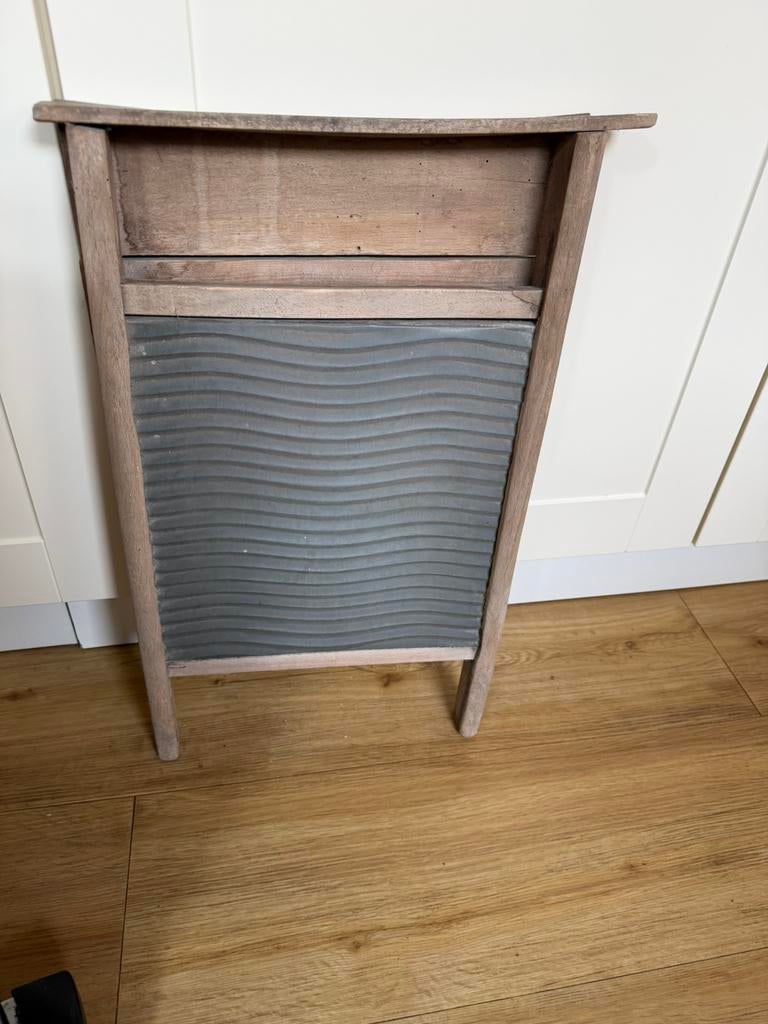 Brocante zinken wasbord in houten omlijsting., Ophalen of Verzenden, Zo goed als nieuw
