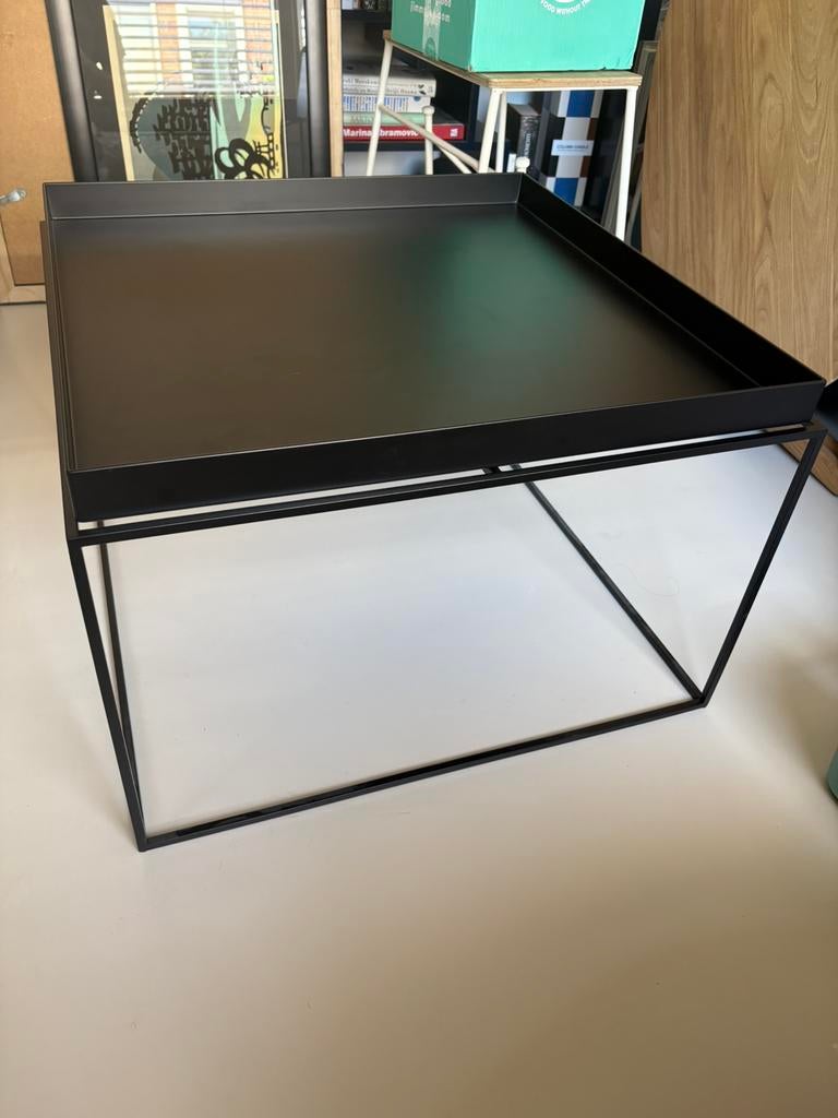 Hay Tray salontafel coffee 60x60 zwart, Ophalen, 50 tot 100 cm, Vierkant, Zo goed als nieuw