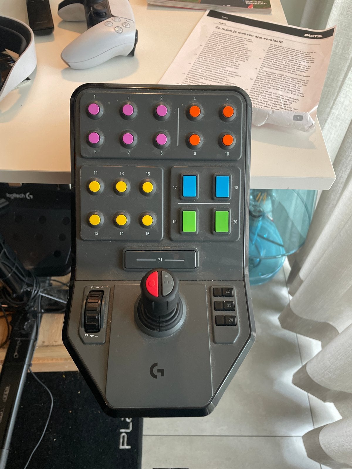 Logitech G Saitek Farming Simulator Side Panel, Computers en Software, Joysticks, Zo goed als nieuw, Ophalen of Verzenden
