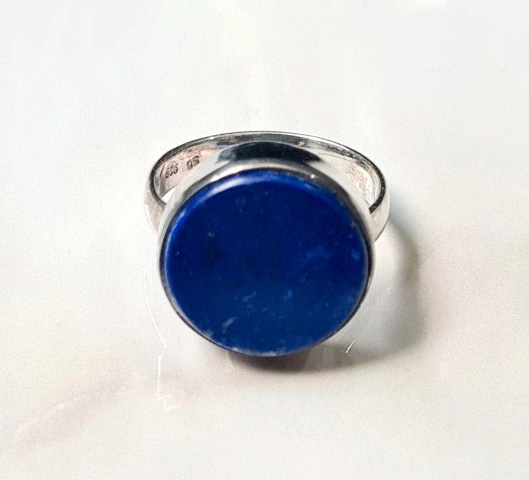 Lapis Lazuli S925 zilveren ring, Nieuw, 17 tot 18, Met edelsteen, Dame